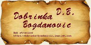Dobrinka Bogdanović vizit kartica